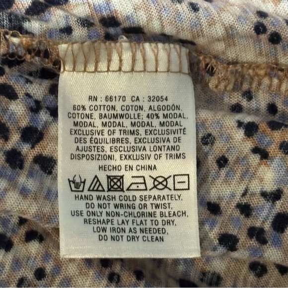 Meadow Rue Anthropologie tank top tribal print Chevron v-neck soft modal S - Picture 10 of 10